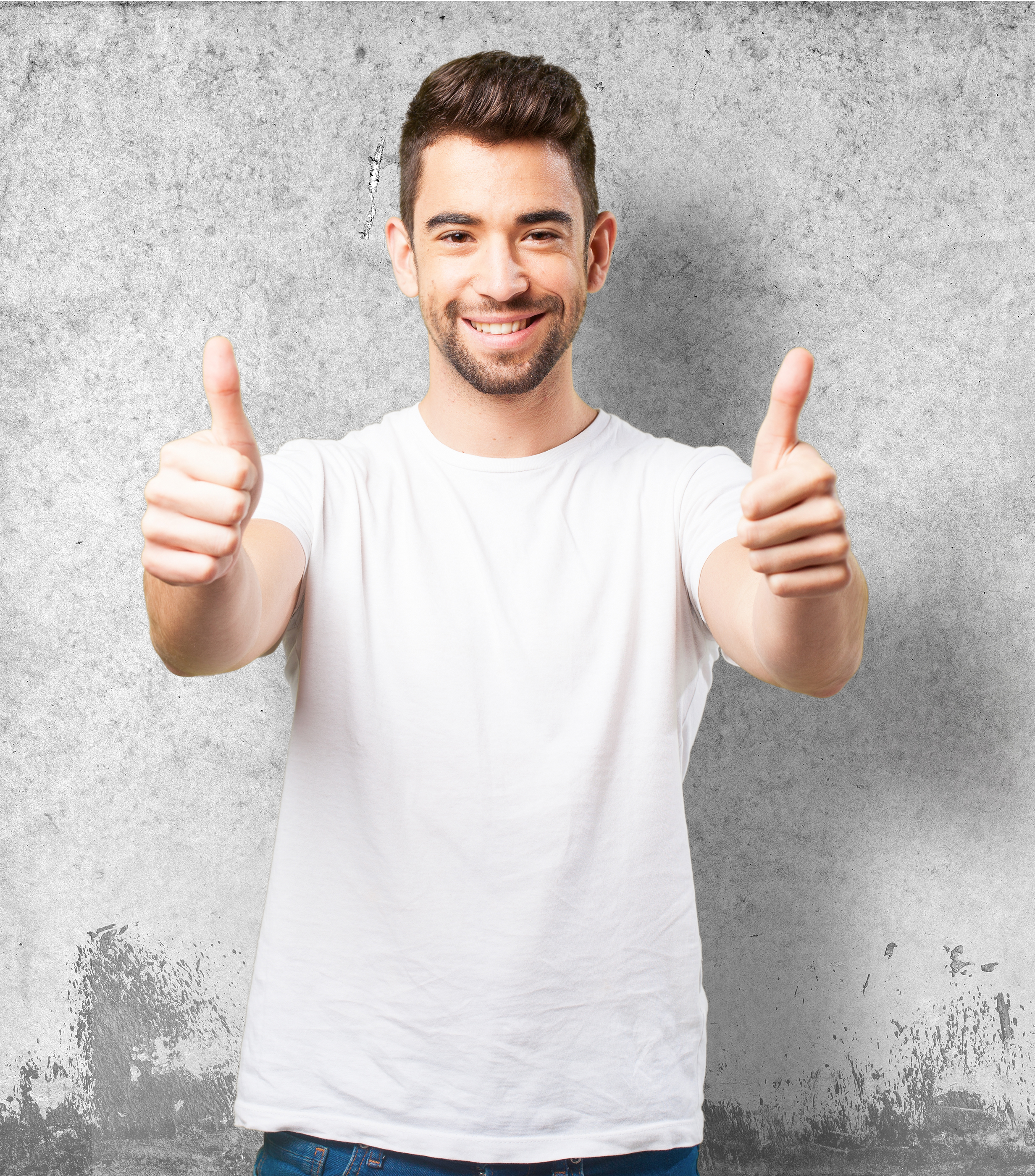 young man doing okay symbol